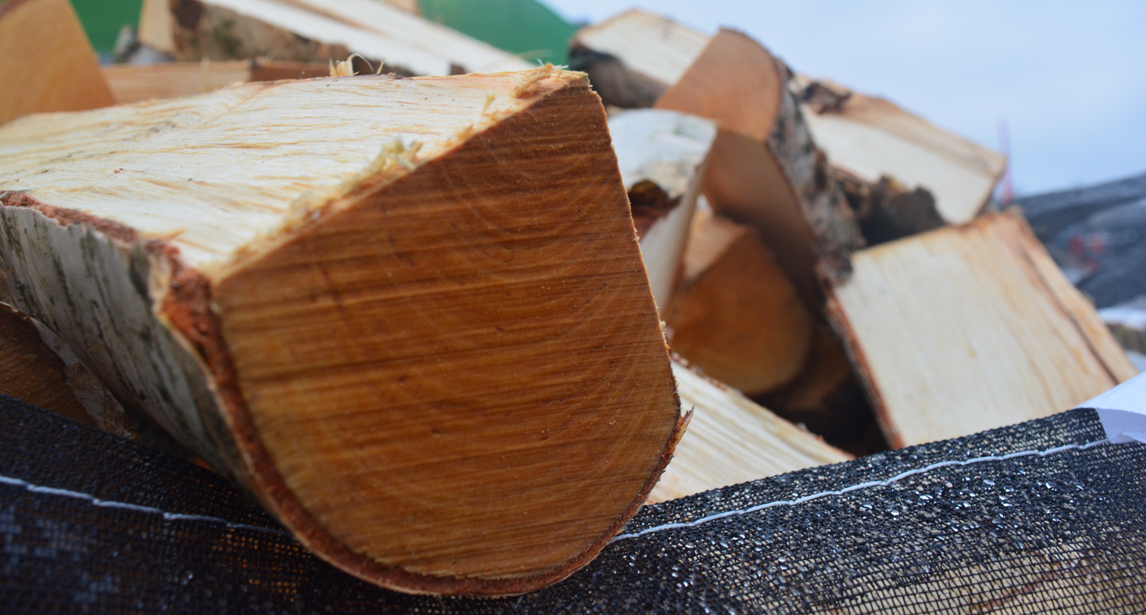 Close-up of firewood. 