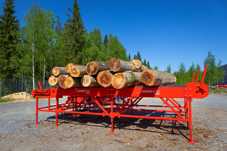 Pile of logs on Hakki Pilke log deck.